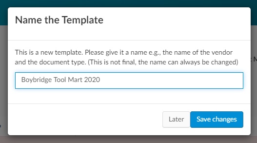 Naming a template