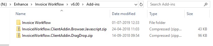 Add-ins import